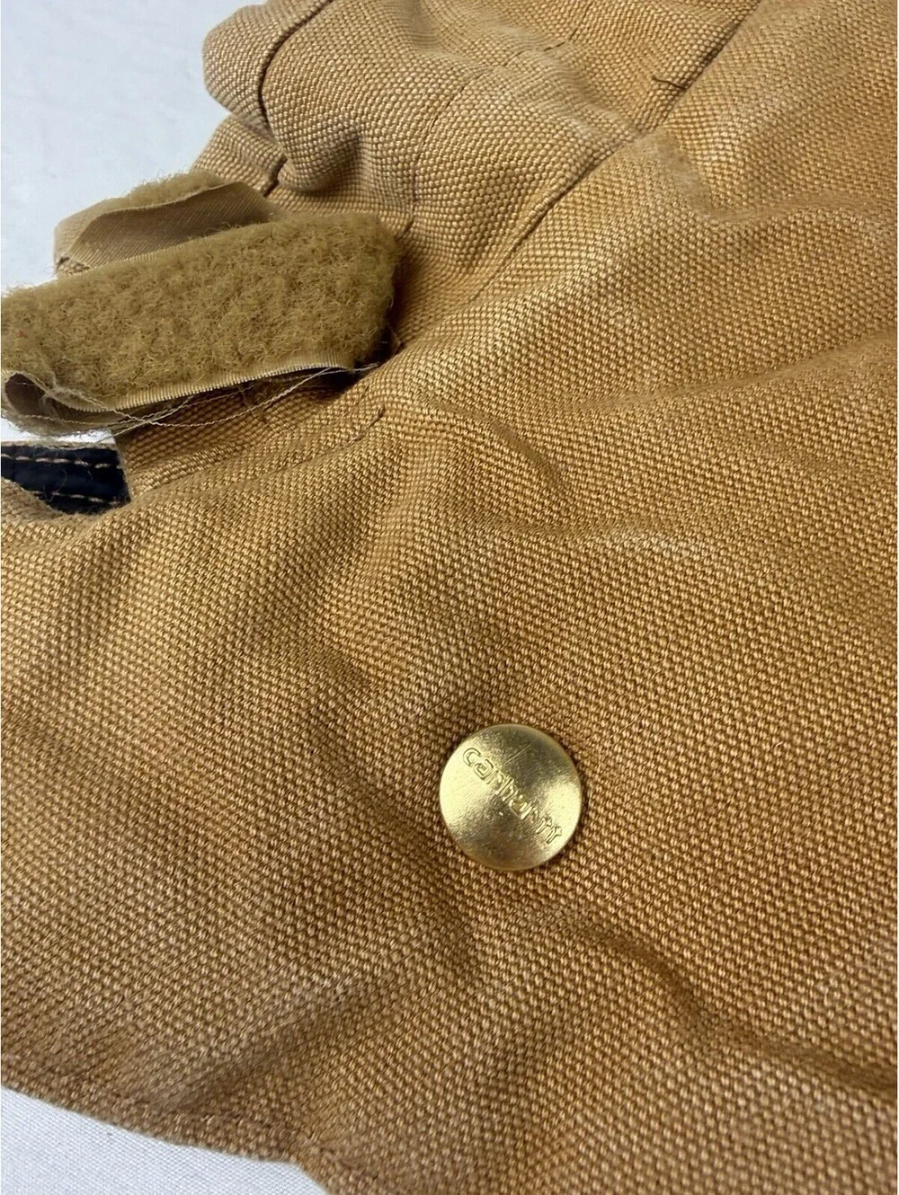 Carhartt Hood A02 BRN Brown Duck Canvas Quilt Lined Insulated Snap On USA